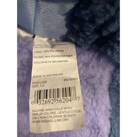 Winnie the Pooh Eeyore Hooded Vest Costume Sherpa Halloween Cosplay Size 1-2 - Picture 4 of 7